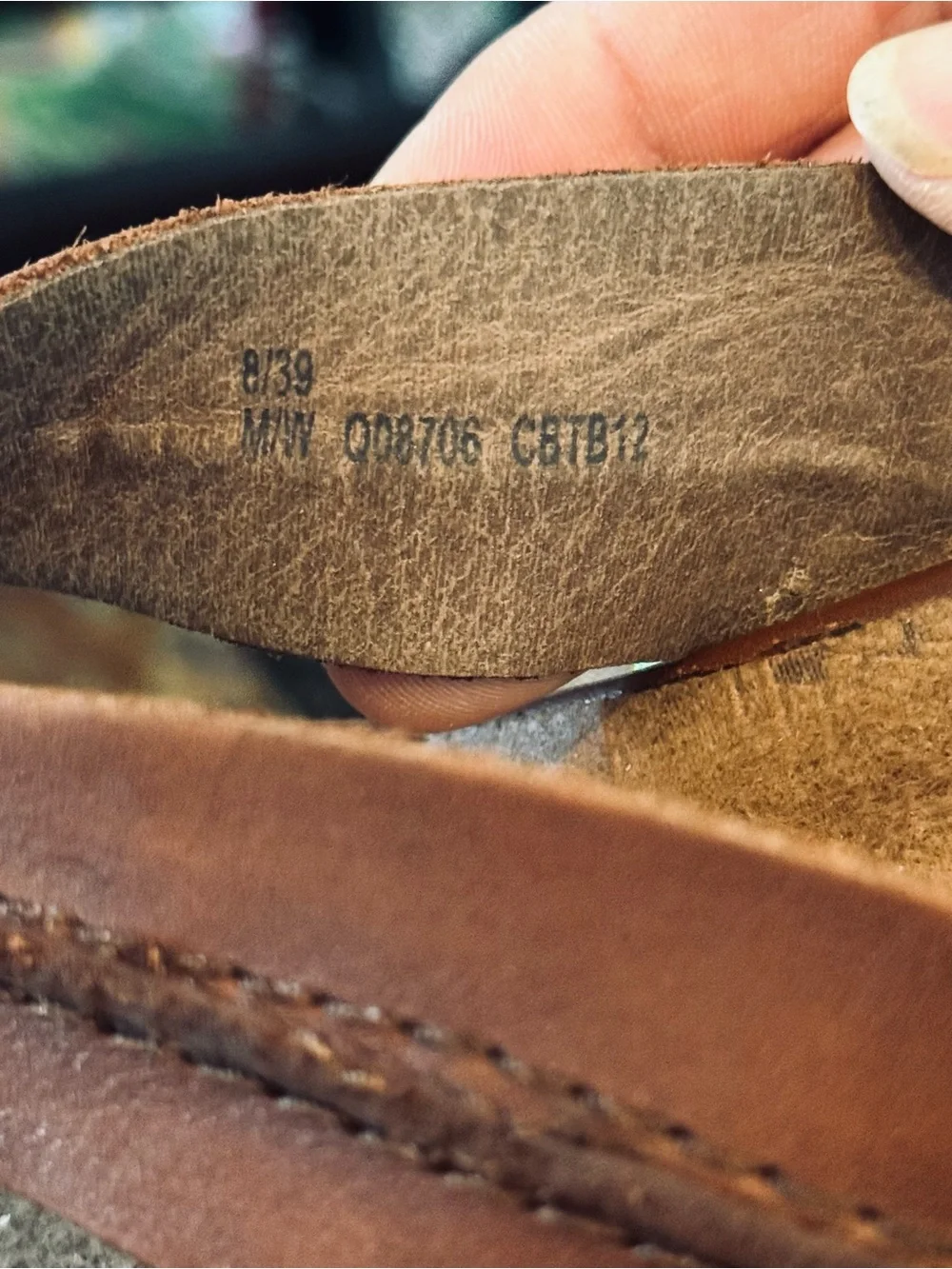 Korks Brown Leather Flip flops size 8